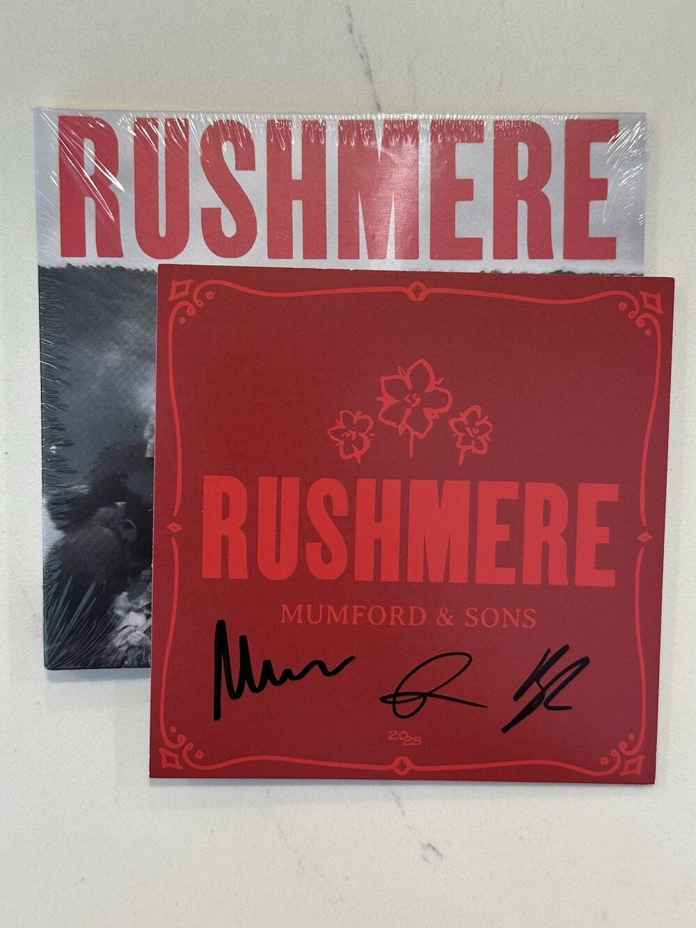 Mumford and Sons SIGNED RUSHMERE CD W/AUTOGRAPHED INSERT NEW #1